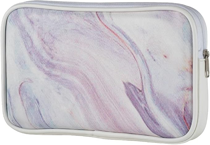 SpaRoom Serene Essential Oil Travel Kit with Eye Mask and Bag; Linen Spray, Essential Oil and Topical Roll-on, Pink Marble