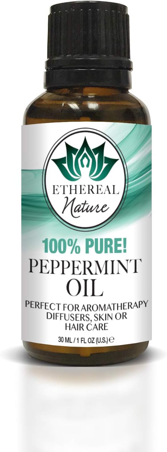 Ethereal Nature 100% Pure Oil, Peppermint, 1.01 Fluid Ounce