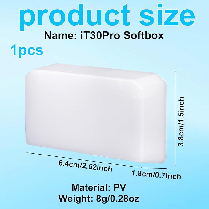 Diffuser for The Godox IT30 PRO Flash, Mini Flash Diffuser Softens Light Bring Softer Effect for Camera Softbox Accessories (White)