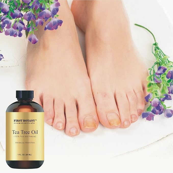 First Botany, 100% Pure Australian Tea Tree Essential Oil with high conc. of Terpinen - A Known Solution to Help in Fighting Acne, Toenail Issues, Dandruff. (1 fl oz) (Pack of 2)