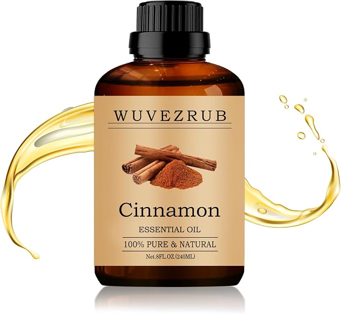 Cinnamon Essential Oil 240ML - 100% Pure and Natural Oils for Aromatherapy Diffuser - 8 Fl Oz/Cinnamon