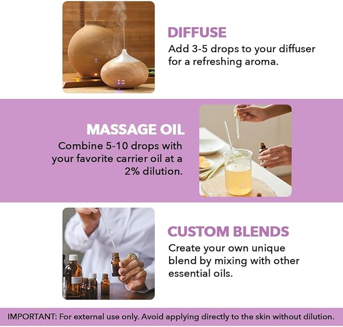 Majestic Pure Essential Oil with Glass Dropper - 100% Pure and Natural - Essential Oils for Diffuser, Aromatherapy, Soap and Candle Making, Lavender Essential Oil, Lavender Oil, 1 Fl Oz