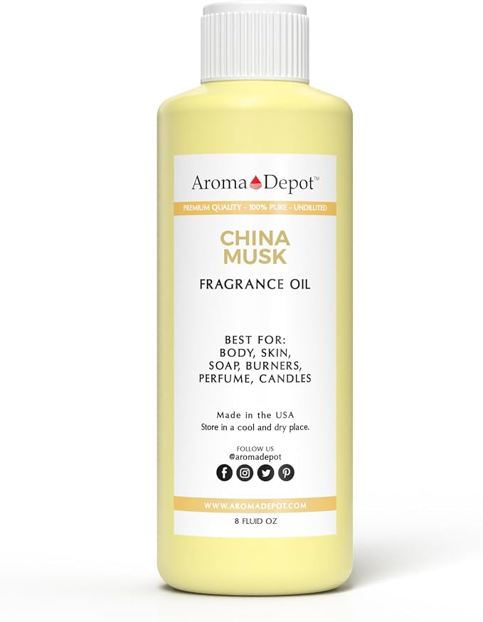 Aroma Depot 8 oz / 8 Ounce China Musk Unisex Perfume/Body Oil Our Interpretation, Premium Quality Uncut Fragrance Oil