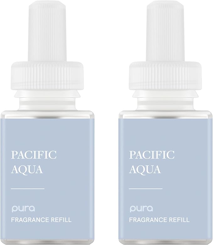Pura Smart Home Scent Refill - Long-Lasting Premium Fragrance per Refill - Clean Diffuser Fragrance for Home, Office & Apartment - 2 Pack, Pacific Aqua