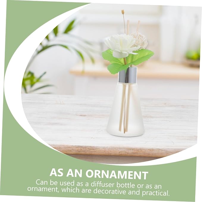 3pcs Decorative Diffuser Dried Flowers and Rattan Sticks for Home Fragrance Elegant Bottle for Bathroom Bedroom and Living Room Decor