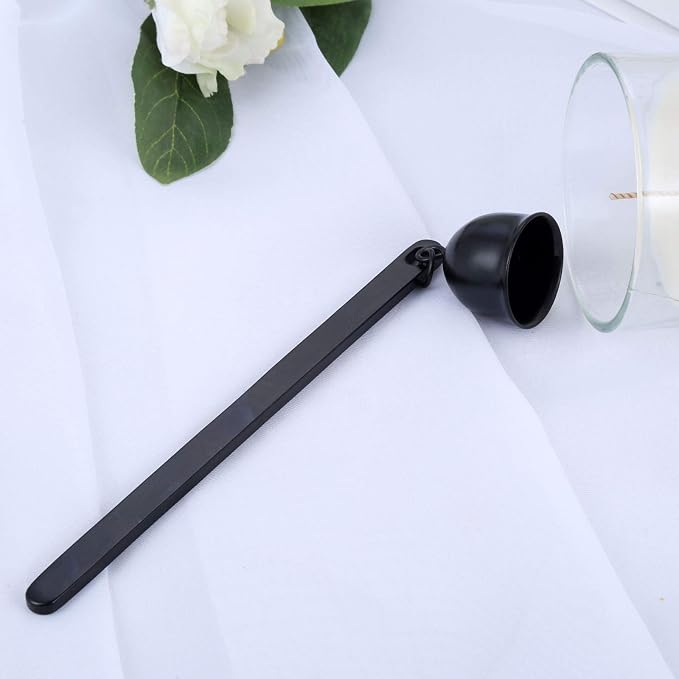 MUXSAM 1-Pack Candle Extinguisher Snuffer, Bell-Shaped Candlesnuffers - Stainless Steel Wick Flame Snuffer - Gift for Candle Lovers (Black)