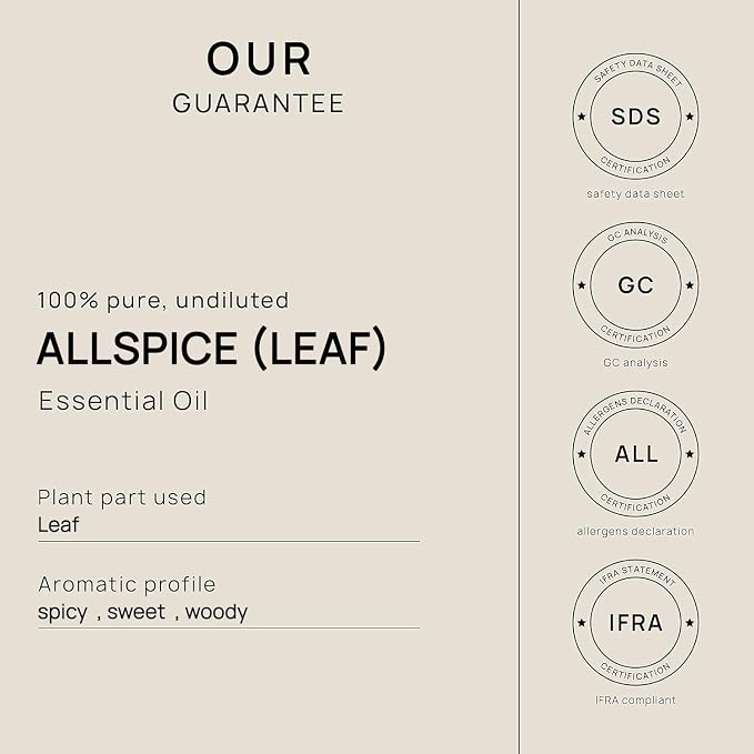 VINEVIDA [32oz] Allspice (Leaf) Essential Oil - Bulk Essential Oil for Soap Making and Candle Making
