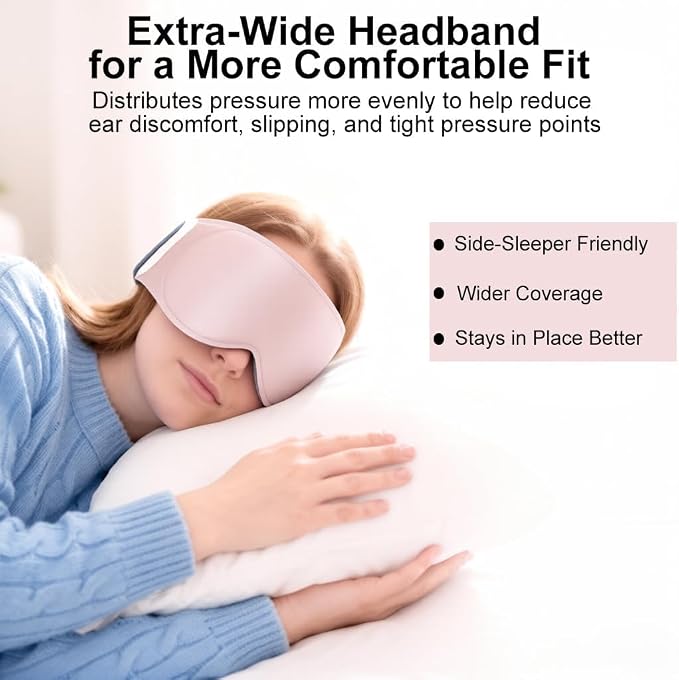 Weighted Sleep Mask for Lash Extensions: 3D Contoured Eye Mask for Airplan Travel,100% Blackout Eye Cover with Soft Fabric, Night Spa Relaxation, Travel Flight Essential, Calm Meditation
