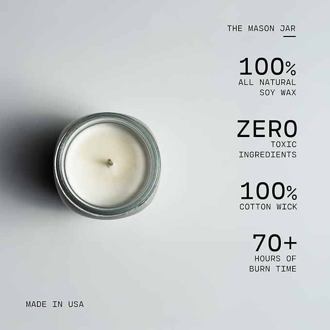 Milkhouse Candle Company Raspberry Lane Soy Candle - Mandarin | Raspberries | Vanilla Scented - 13 oz Mason Jar with Lid, 70+ Hour Burn Time, Made in the USA