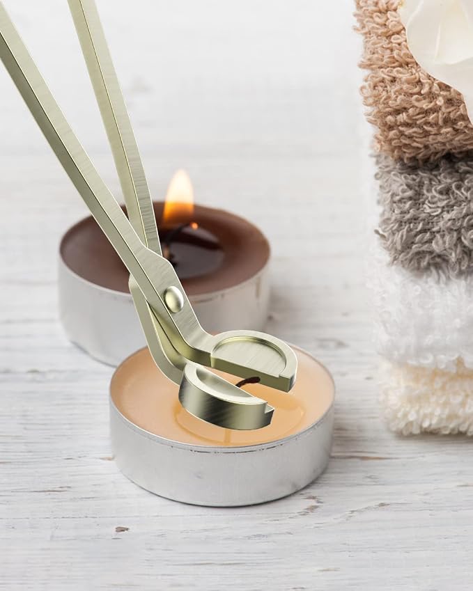 RONXS 3 in 1 Candle Accessory Set, Candle Wick Trimmer Cutter, Candle Snuffer Extinguisher, Wick Dipper with Gift Package for Candle Lover