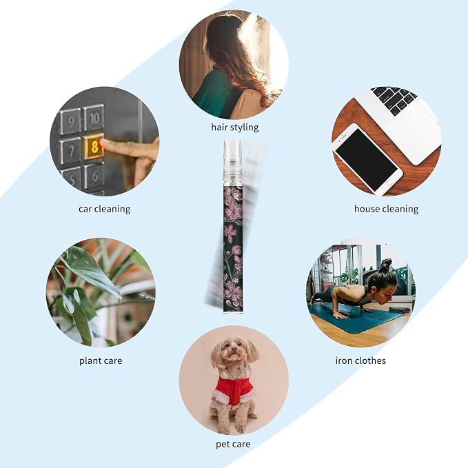 6 Pcs Portable Travel Refillable Perfume Atomizer Bottle,10ml Perfume Atomiser Bottles,Fragrance Spray Bottle, Scent Pump Case for Women and Men