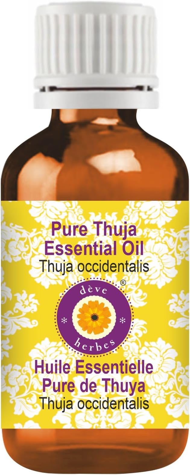 Deve Herbes Pure Thuja Essential Oil (Thuja occidentalis) Steam Distilled for Personal Care 10ml (0.33 oz)