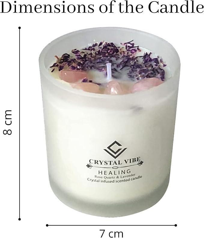 Crystal Vibes Scented Candle for Aromatherapy & Meditation | Long-Lasting Fragrance | Relaxing Home Décor | Stress Relief & Calm Ambience
