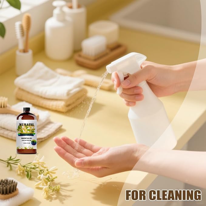 Honeysuckle Essential Oil, Honeysuckle Oil 16 Fl Oz 480ML for Diffuser Humidifier Yoga Cleaning DIY Candle Soap Making MUMAZYL Essential Oils