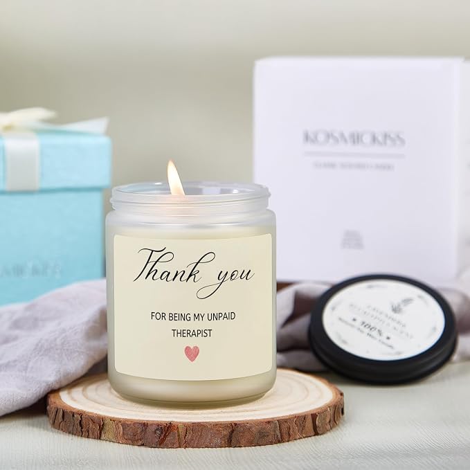 Best Friend Birthday Gifts for Women, Unique Friendship Therapist Gift for Besties Sister Mom Nurse Coworkers, Thank You Gifts for Teacher, Christmas Birthday Lavender Scented Soy Candles