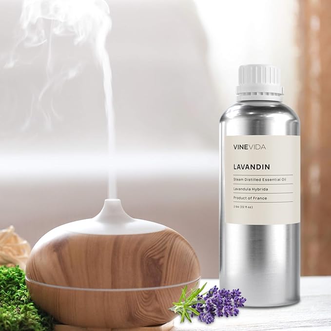 VINEVIDA Lavandin Essential Oil 32 oz - Undiluted Oil for DIY Candles & Soap Making - Safe for Skin