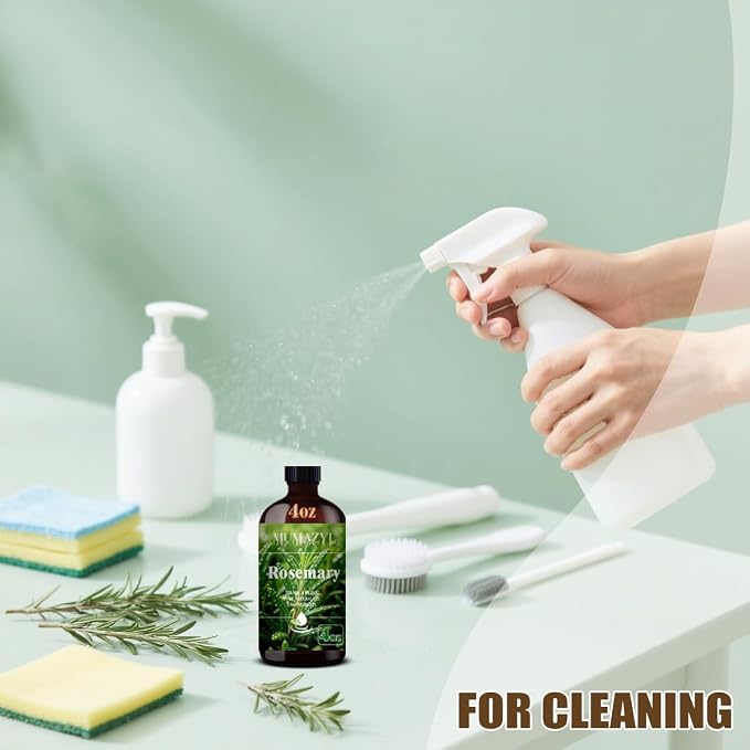 Rosemary Essential Oil, Rosemary Oil 4 Fl Oz 120ML for Diffuser Humidifier Yoga Cleaning DIY Candle Soap Making MUMAZYL Essential Oils
