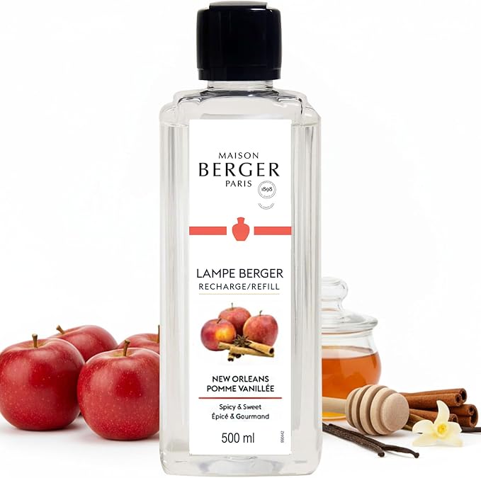 MAISON BERGER Lampe Berger Refill, 500 ml, New Orleans | Catalytic Lamp Fragrance Refill, Helps Neutralize Odors, ~80 h Fragrance Diffusion, Made in France
