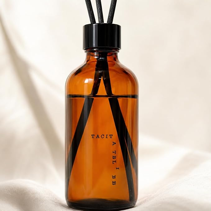 Westin White Tea Reed Diffuser Set, 6.7 fl oz, Hotel Inspired | Amber glass bottle; tea leaf, bergamot & orange blossom; alcohol-free home scent for entryway, living room, bedroom & office