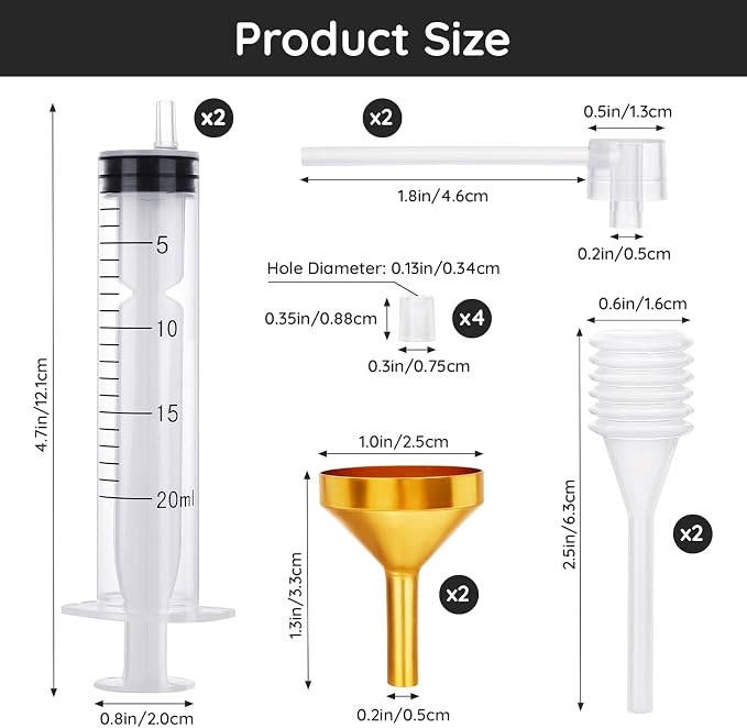 Segbeauty 8pcs Perfume Refill Pump Tools, 20ml 0.68oz Large Perfume Extractor, Perfume Dispenser Transfer Tools Kit, Funnel Dropper Cosmetic Dispenser Refill Set for Travel Refillable Cologne Atomizer
