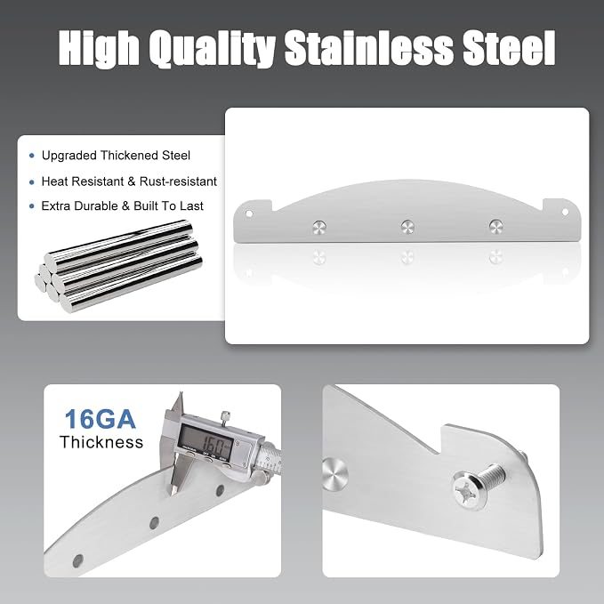 Criditpid Heat Deflector Modification for Pit Boss Austin XL, Pro Series, Rancher XL, PB1150, PB1100 Grill Parts, Stainless Steel Air Gap Mod, Heated Diffuser Plate Cover for Pit Boss Accessories