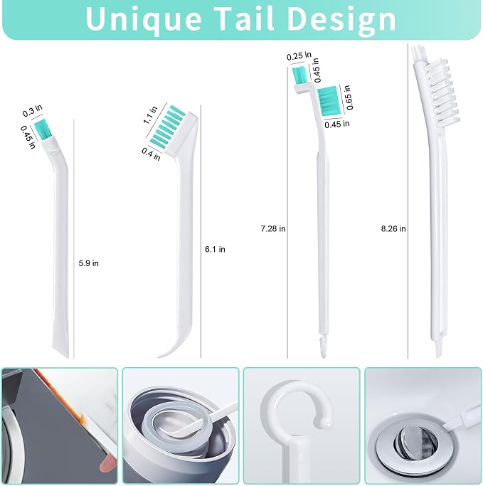 Small Cleaning Brushes Set, 4 pcs Crevice Household Cleaning Tool for Window Track Groove Sliding Door Bottle Gaps Humidifier Baseboard, Tiny Detail Scrub Cleaner Tool Gadget Kitchen Bathroom Set