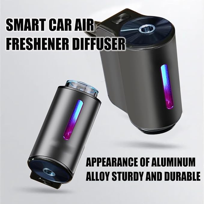 Smart Car Air Freshener Diffuser, New Aromatizante Para Carro, Smart Car Air Freshener with Three Adjustable, Air Fresheners Intelligent for Office Bedroom (1pcs Oils + Diffuser)
