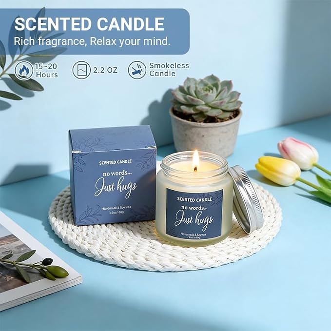 7 Piece Luxury Bath & Body Gift Set for Women,mothers day gifts: Hug in a Box Relaxing Home Spa Kit, with Insulated Mug, Scented Candle & Bath Bomb, Self Care Gift for Birthday