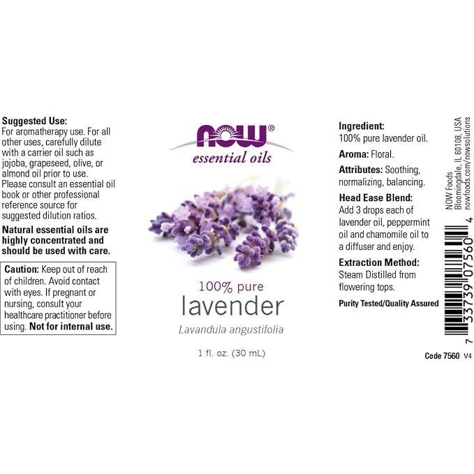 3-Pack Variety of NOW Essential Oils: Pure & Natural Blend - Lavender, Eucalyptus, Peppermint