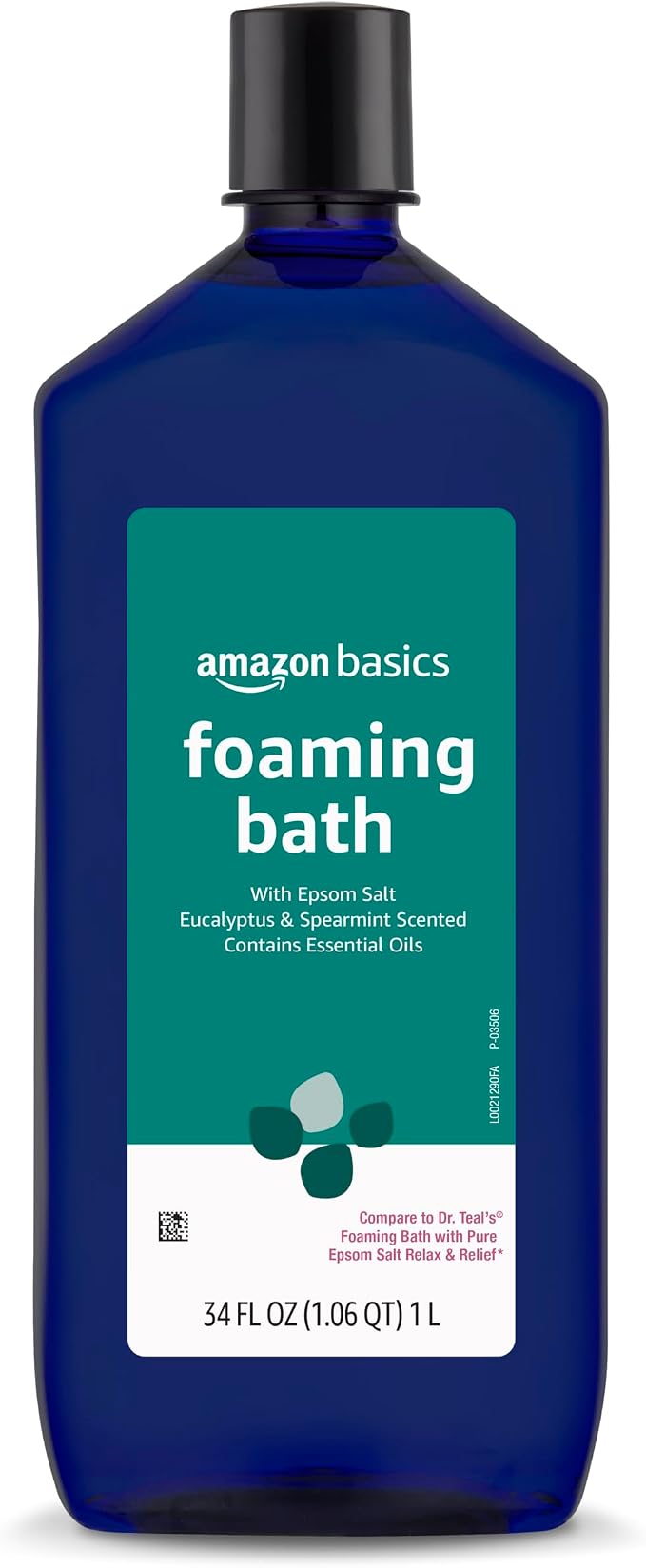 Amazon Basics Eucalyptus & Spearmint Scented Foaming Bath with Essential Oils, 34 Fl Oz (Pack of 1) (Previously Solimo)