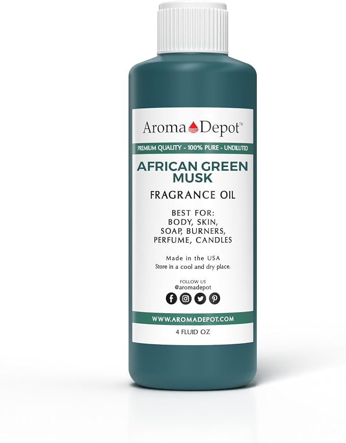 African Green Musk 4 oz. / 120ml Perfume/Skin Oil Our Interpretation, Premium Quality I Uncut I Fragrance Oil I Scented Oil I Add Aroma to Your DIY Projects I Skin Safe I