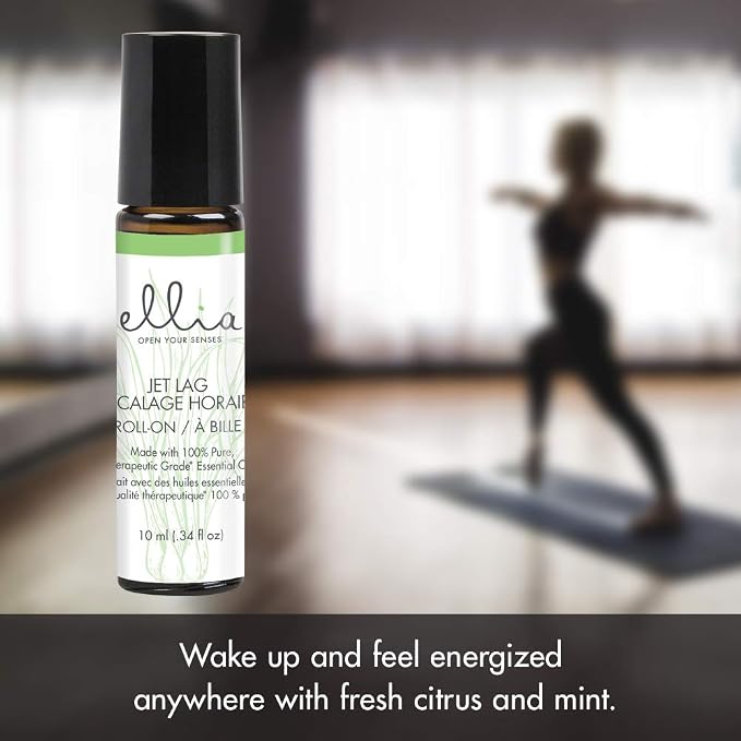 Ellia Essential Oil Roll-On | Jet Lag Blend| 10ml, 100% Pure, Therapeutic Grade