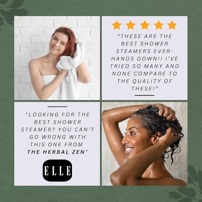 Sleepytime Lavender Shower Steamers Aromatherapy 10 Pack - Relaxing Shower Bombs with Pure Essential Oils for Relaxation and Unwinding - Spa Gifts for Women and Men - The Herbal Zen