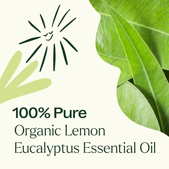 Plant Therapy Organic Lemon Eucalyptus Essential Oil, 30 mL (1 oz), 100% Pure and Undiluted, USDA Certified Organic, Great for Essential Oil Diffusing and DIY Cleaning Solutions