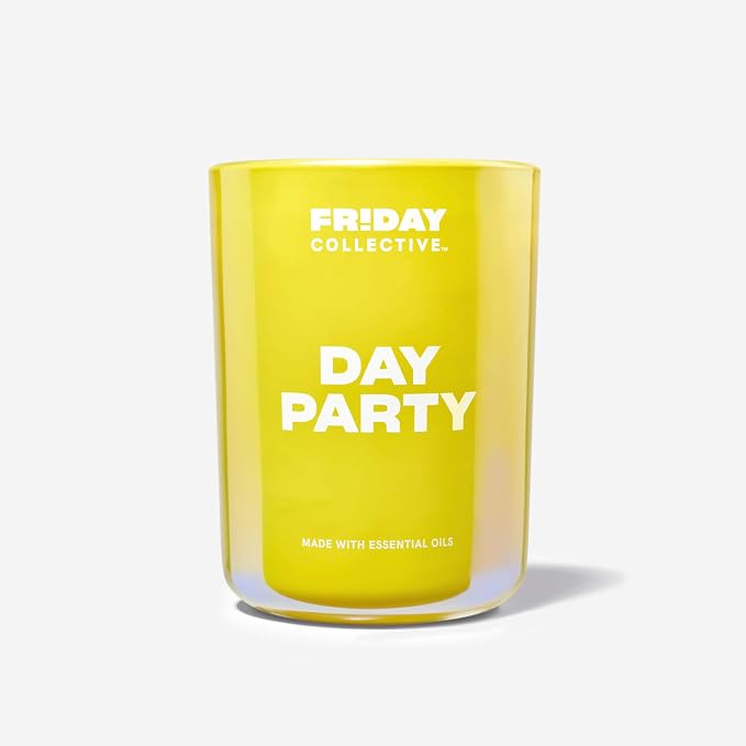 Friday Collective Late Nights and Day Party Candles, Floral and Citrus Scents, Made with Essential Oils, 4 Pack, 8 oz