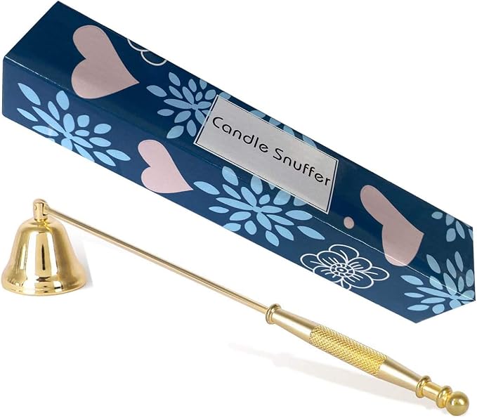 Candle Snuffer, Stainless Steel Wick Flame Extinguisher Elegant Candle Accessory for Candle Lovers - Gold