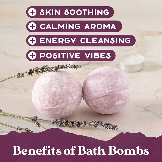 Purple Canyon Lavender Bath Bombs for Women | Relaxing, Natural Bath Bombs | Relaxing Self Care Gift
