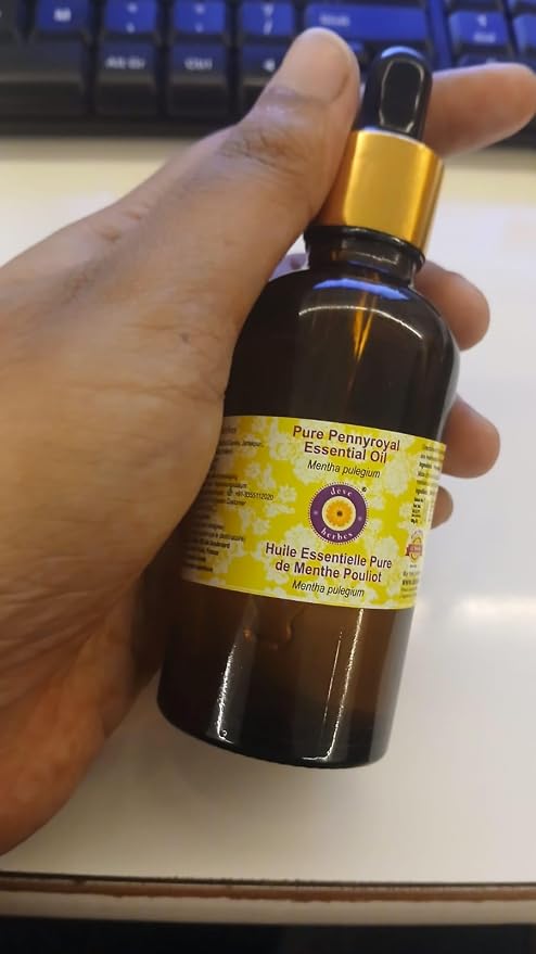 Deve Herbes Pure Pennyroyal Essential Oil (Mentha pulegium) Steam Distilled 2ml (0.06 oz)