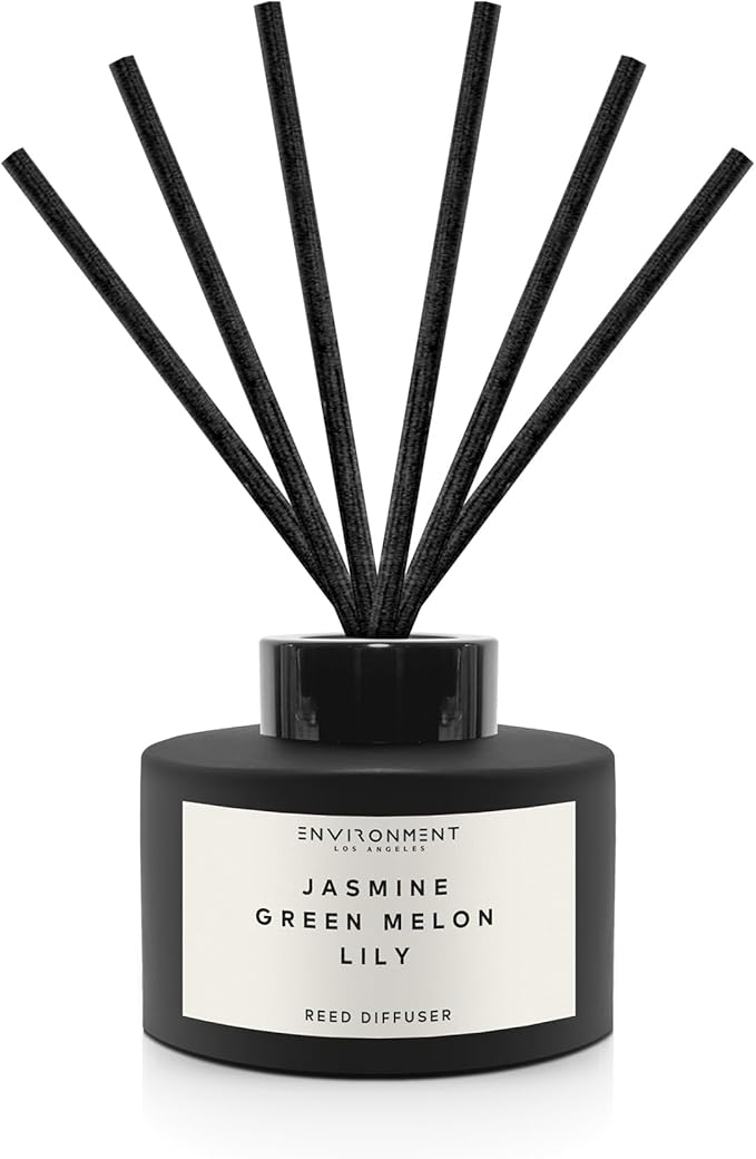 Environment Inspired by 5-Star Resort WN Reed Diffuser, 200ml Luxury Scented Aromatherapy (Jasmine | Green Melon | Lily) Reed Diffusers for Home, Diffusing Oil Fragrance, Home Fragrance Products