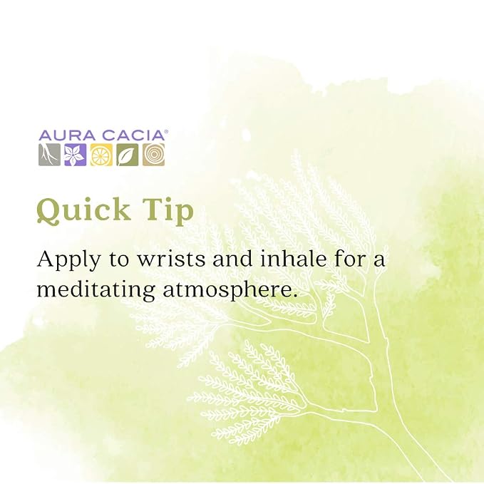 Aura Cacia Frankincense Roll-On | GC/MS Tested for Purity | 9.2ml (0.31 fl. oz.)