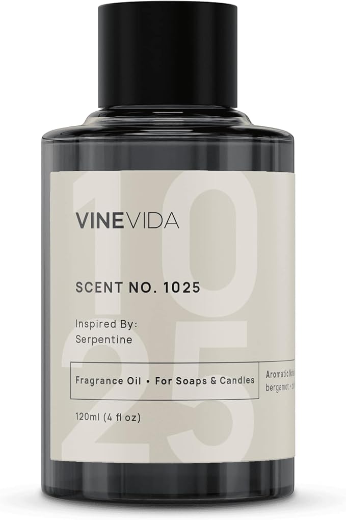VINEVIDA Scent NO. 1025 Fragrance Oil - 120mL (4oz) - Inspired by: Serpentine Fragrance Oil for Candle Making - Made in USA Candle Scents Scents for Soap Making