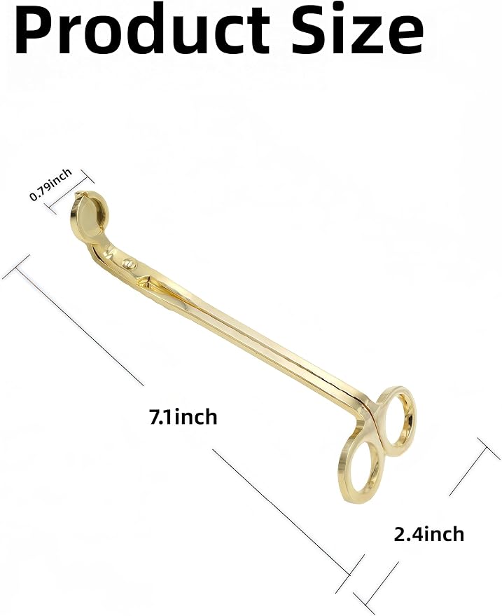 1 Pack Candle Wick Trimmer, Gold Wick Clipper Scissor Wick Cutter, Essential Tool for Candle Lovers/DIY Enthusiasts