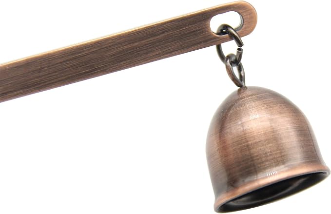 Candle Snuffer, Red Copper, Decorative Candle Snuffers Wick Snuffer Candle Accessory with Long Handle Classic Beauty AS Unique Gift for Putting Out Extinguish Candle Wicks Flame Safely, in Dining Room