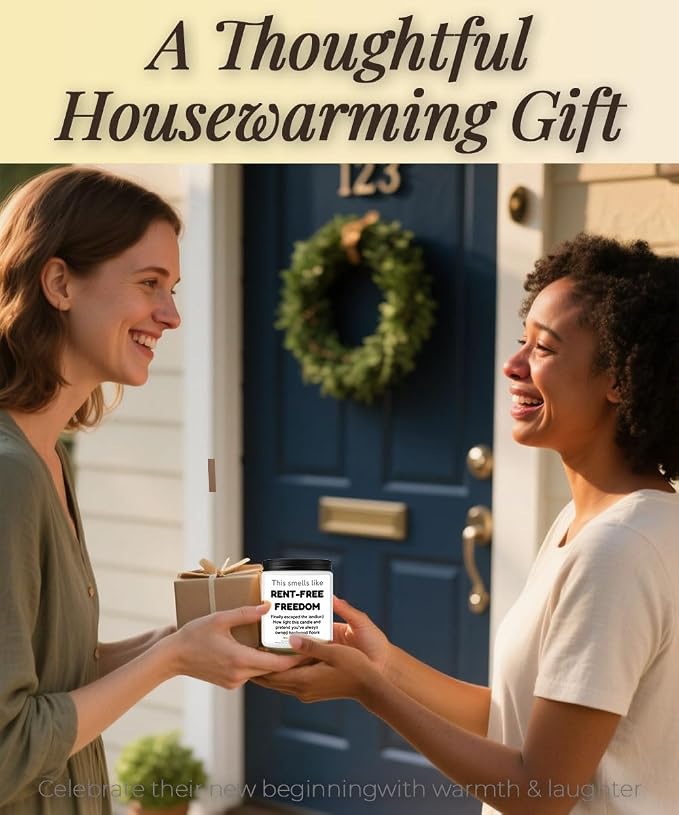 Housewarming Gifts New Home– Lavender Candle, Cozy Aromatherapy Decor, Gift for Friends, Family & New Homeowners, House Essentials for New Home, New House Essentials by Joyqua, White