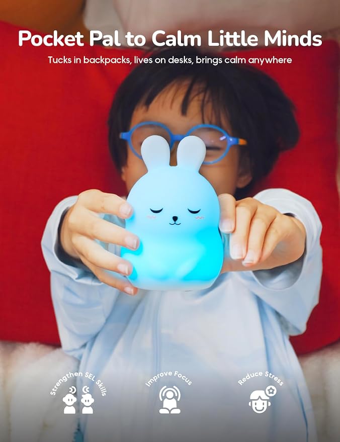 Mini Breathing Pal 'Bonnie' - Mindfulness Breathing Light, Guided Visual Meditation Breathing Light, Anxiety Relief Items for Calm Down Corner/Meditation/Sleep Aid for Adult/Kid