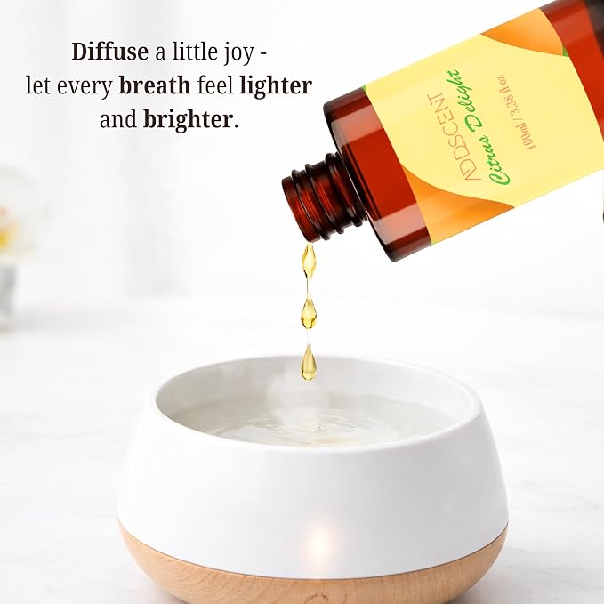 Citrus Delight Fragrance Oil 100ml for Diffuser, Bright Fruity and Floral Aroma for Bedroom Living Office Spa, Uplifting Scent with Layered Notes for Fresh and Cheerful Ambience