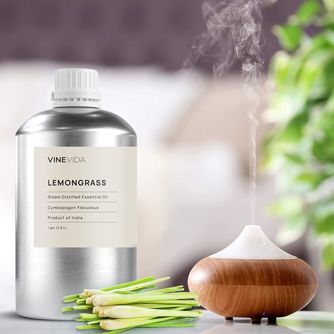 VINEVIDA [128oz] Pure Lemongrass Essential Oil