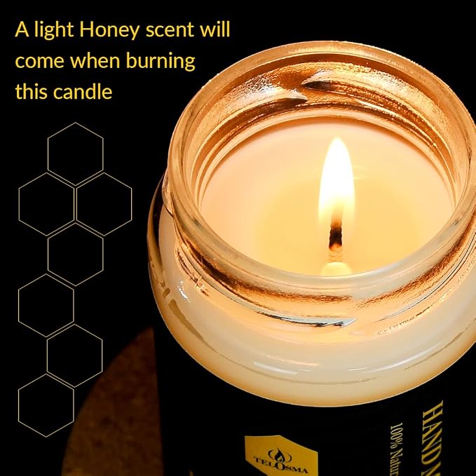 4 PCS Beeswax Jar Candles Emergency Candles Natural Beeswax Candles Unscented 1 Day Candle, Organic, Smokeless - Off White