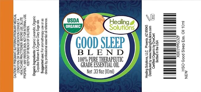 Healing Solutions Good Sleep Blend Essential Oil - 100% Pure Grade - 120ml - Aromatherapy Oil for Relaxation