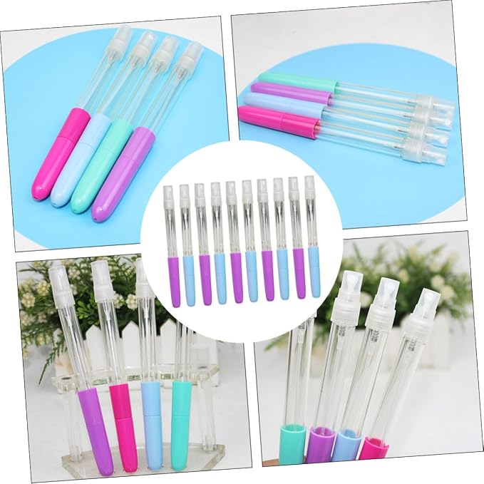 GANAZONO 10pcs Multifunctional Travel Spray Pen Refillable Ballpoint Pen Hand Empty Dispenser Travel-sized Sprayer Random Color